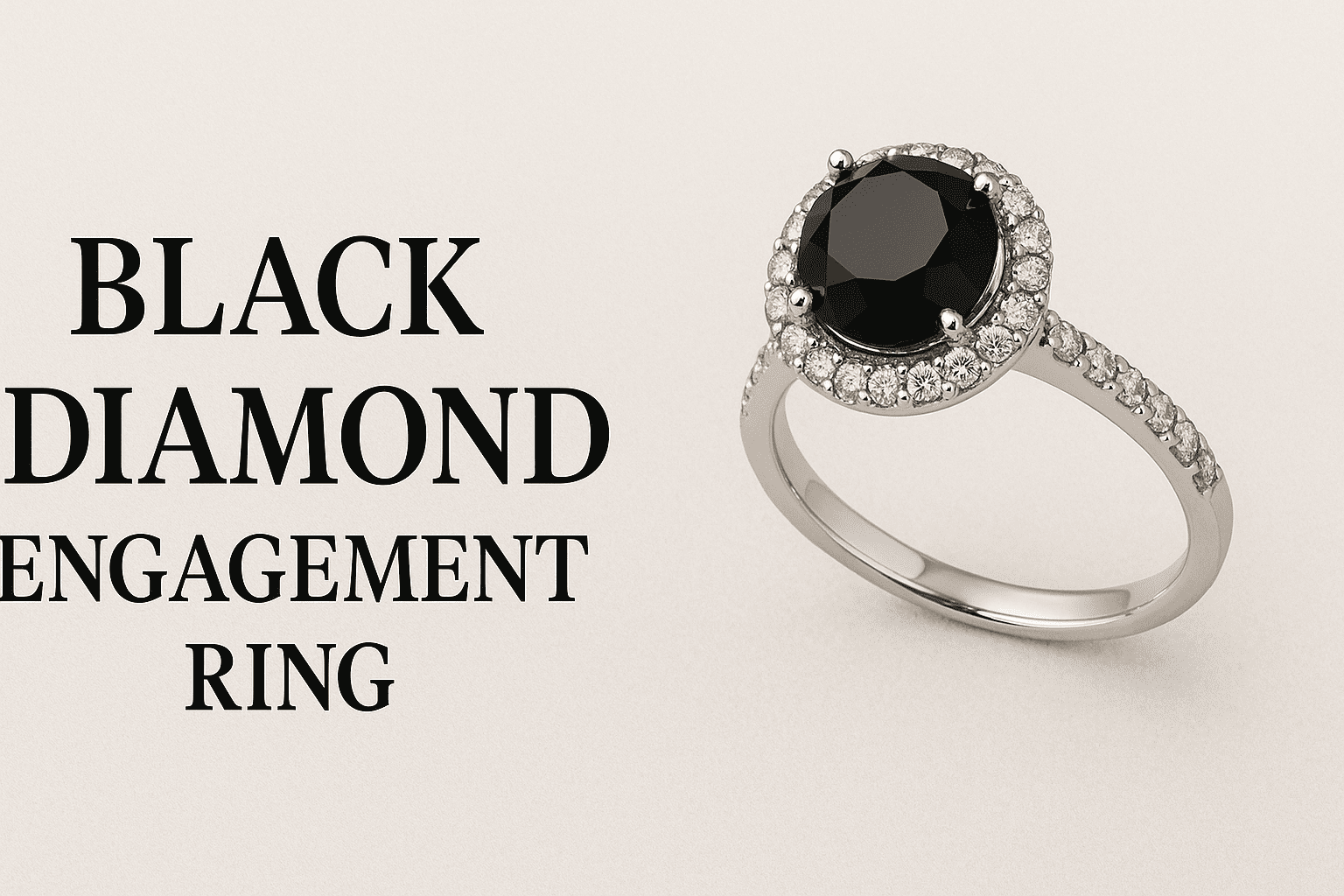 Black Diamond Engagement Ring