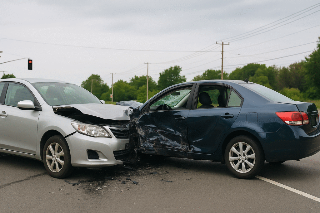 T-Boned Car