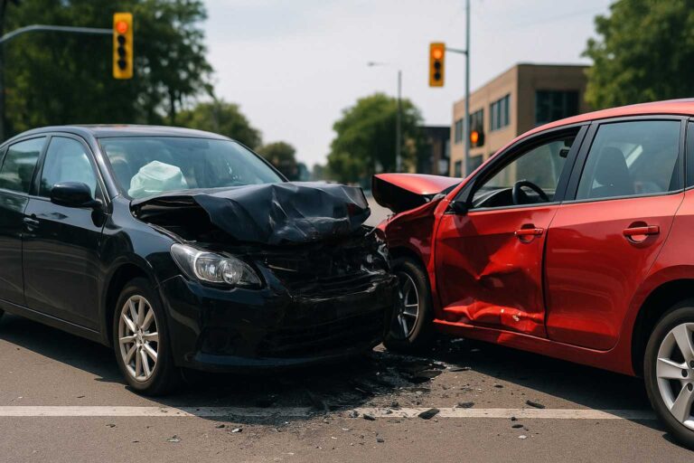T-Boned Car