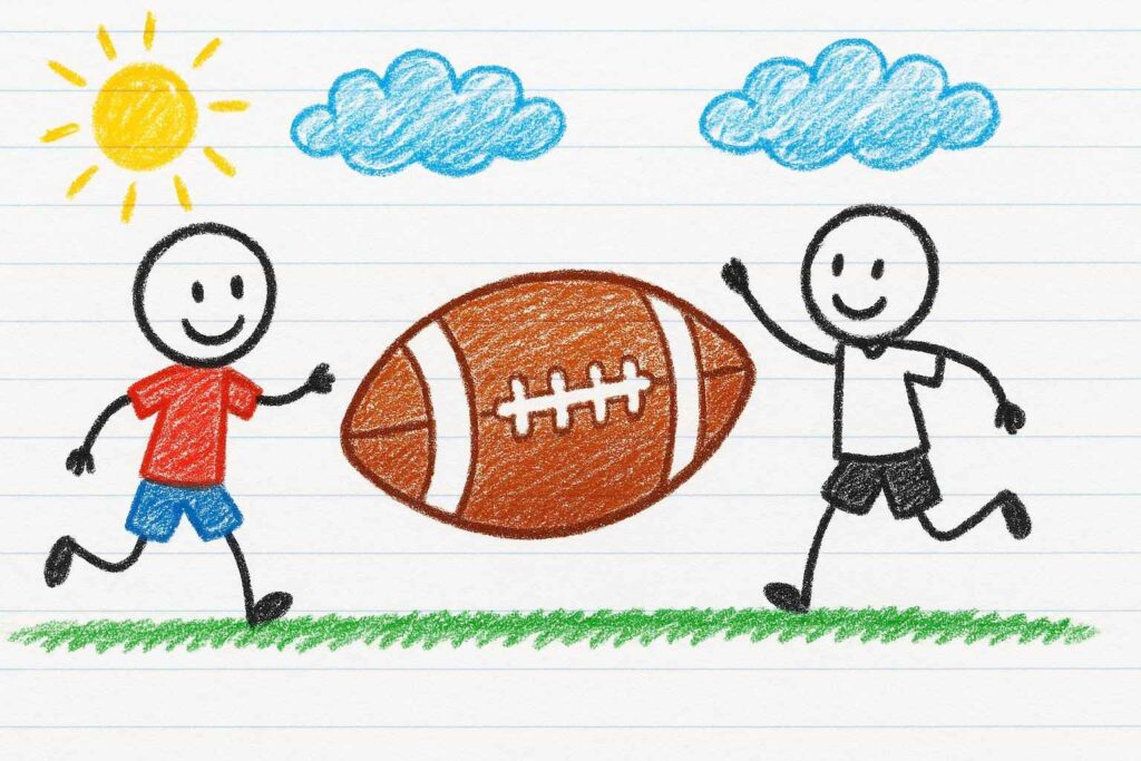 Easy Football Drawing for Kids