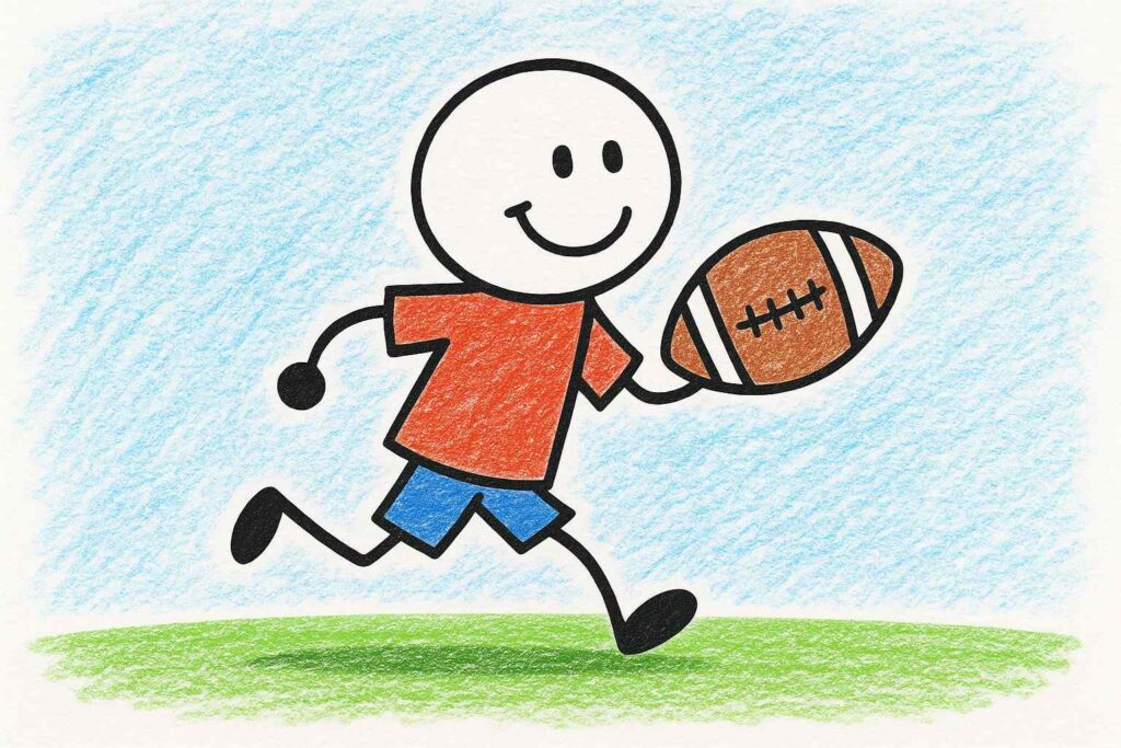 Easy Football Drawing for Kids