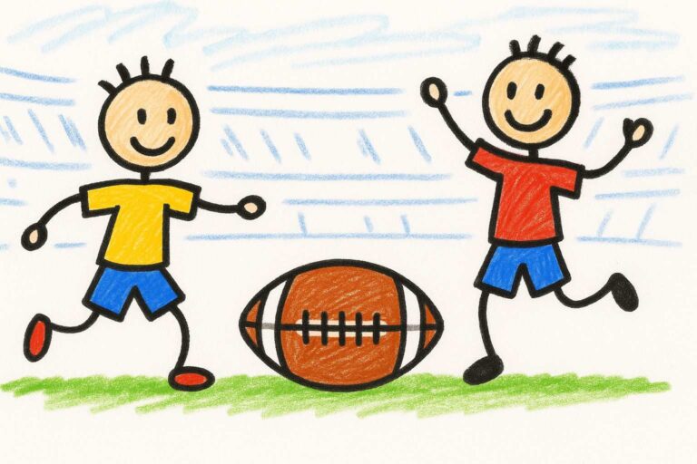 Easy Football Drawing for Kids